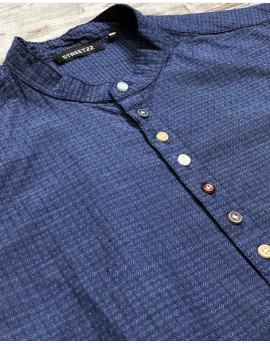 Camicia Street22 collo coreana col. blu