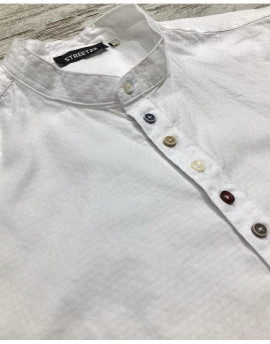 Camicia Street22 collo coreana col. bianco