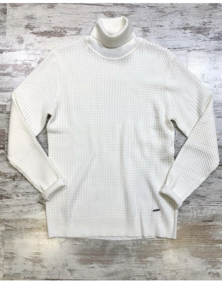 Maglia Gianni Lupo collo alto beige