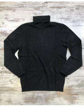 Maglia Gianni Lupo basic collo alto col. nero